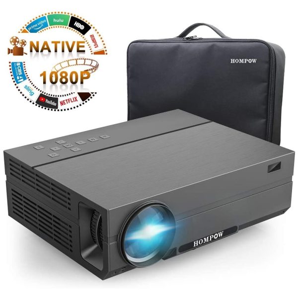 613vW21YQWL._AC_SL1000_.jpg Hompow 2020 Upgraded Native 1080P Video Projector 5500Lux