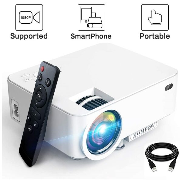 61RLNboznjL._AC_SL1000_-1.jpg Mini Projector - 3600L Hompow Smartphone Portable Video Projector