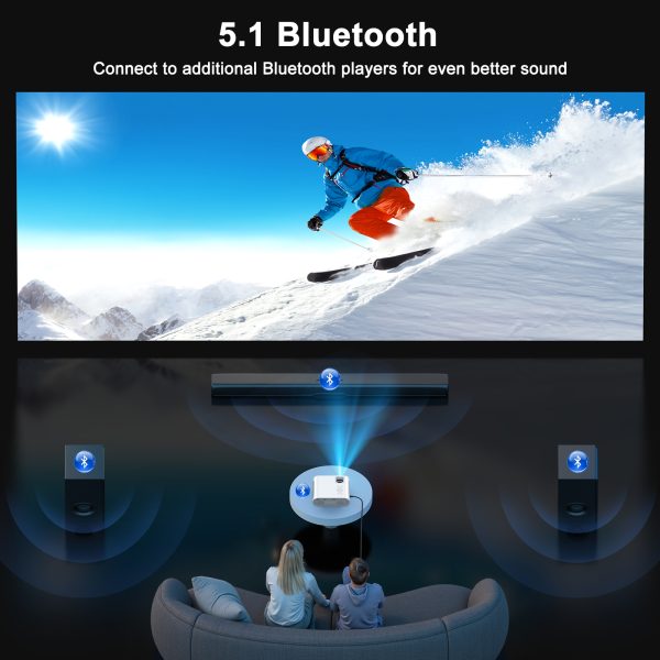 Google TV Projector, HOMPOW HD 4K Projector with WiFi and Bluetooth, Netflix-Officially-Licensed Outdoor Projector, Home Cinema Projector for iOS/Android