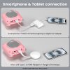 Mini Projector with Two -Way Bluetooth, Portable Projector for Home Theater Use, Support 1080P for Outdoor Projector/Movie Projector Compatible with HDMI, USB, Laptop, TV Stick (Pink)
