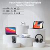 Mini Projector with Two -Way Bluetooth, Portable Projector for Home Theater Use, Support 1080P for Outdoor Projector/Movie Projector Compatible with HDMI, USB, Laptop, TV Stick (White)